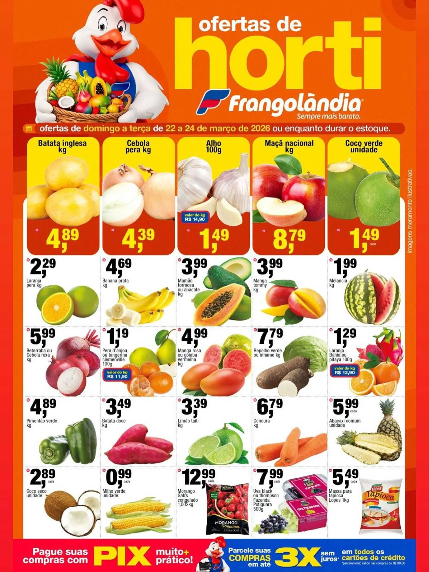 Encarte de Encarte Frangolândia 22 de março até 24 de março 2026 - Pagina 1