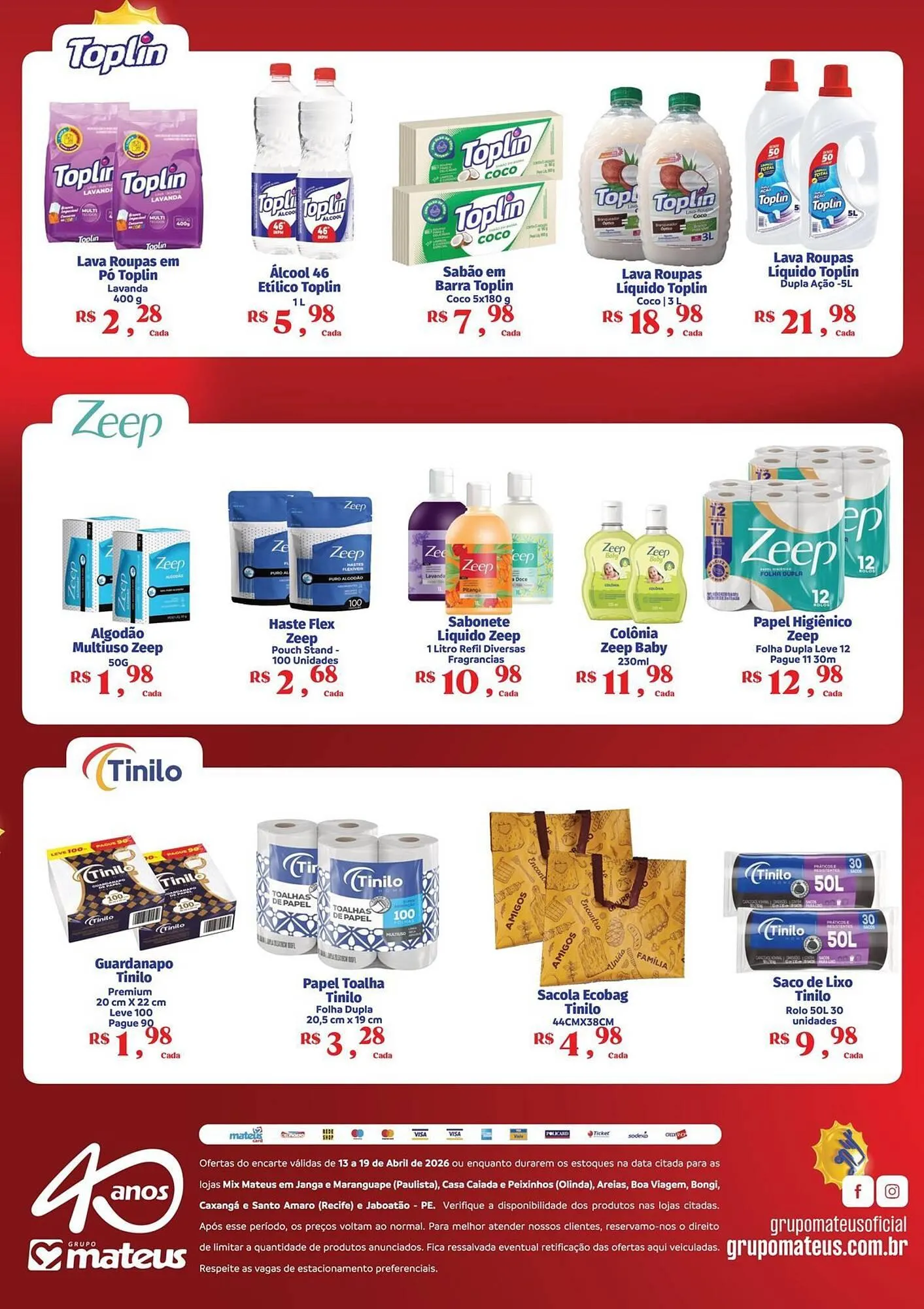 Encarte de Catálogo Supermercados Mateus 15 de abril até 19 de abril 2026 - Pagina 2
