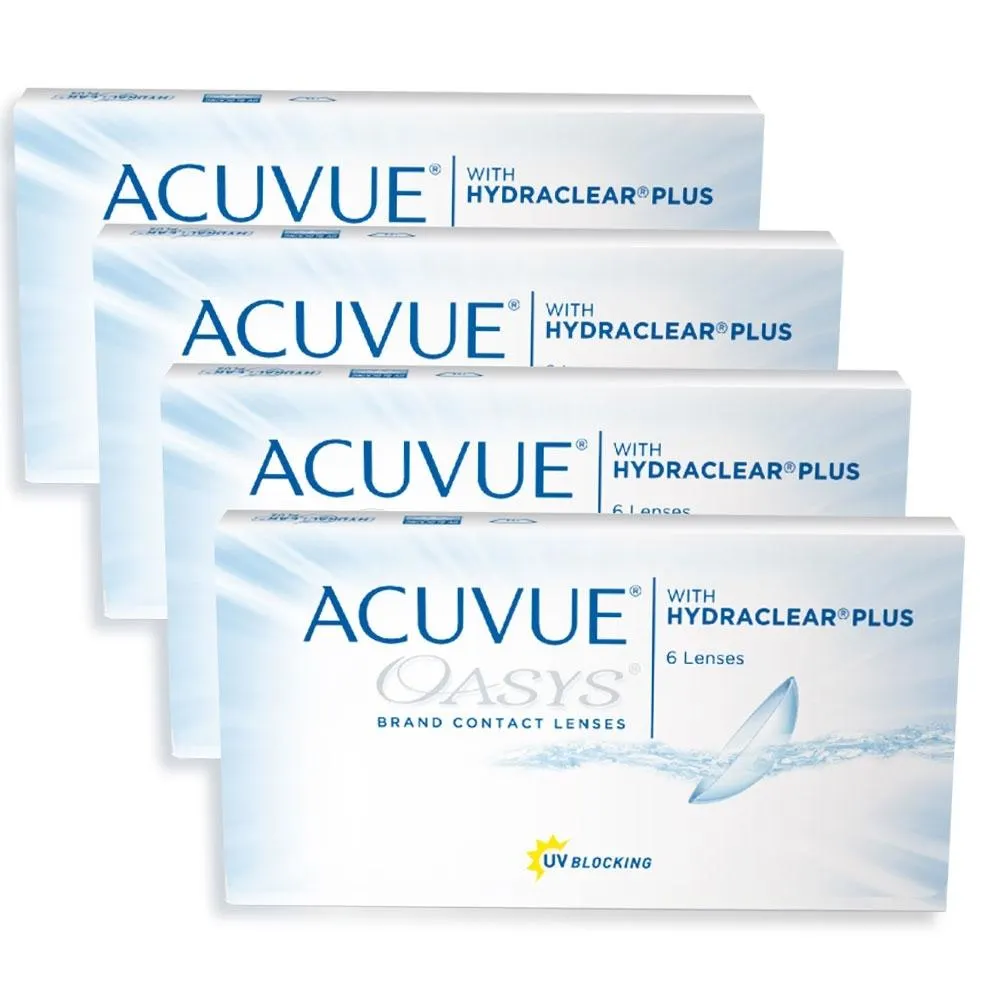 Lentes de contato Combo 4 Caixas ACUVUE OASYS C/ HYDRACLEAR PLUS