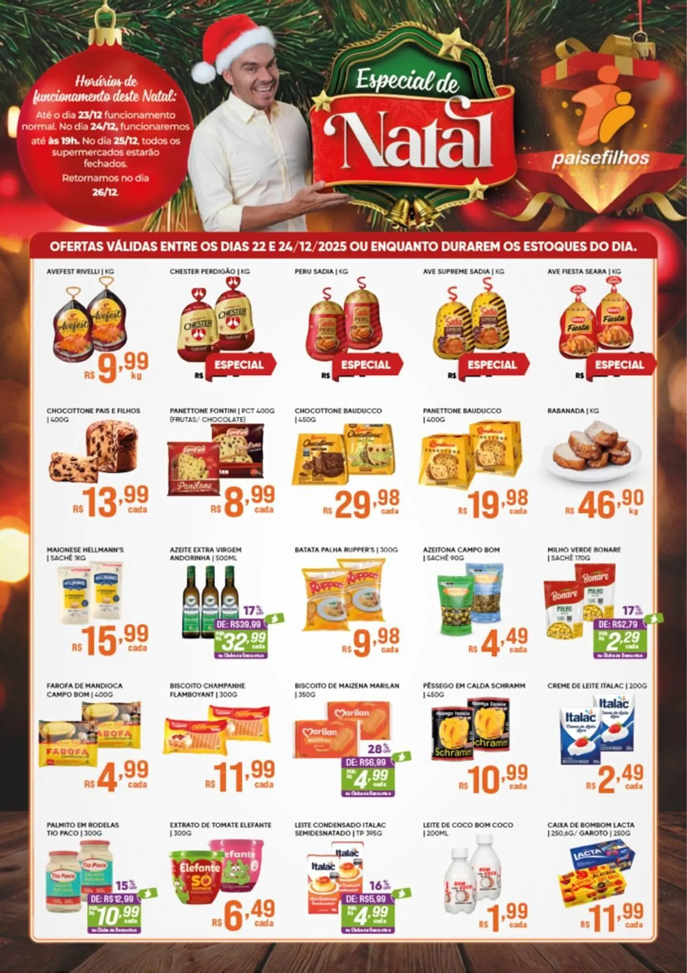 Encarte de Catálogo Pais e Filhos Supermercados 22 de dezembro até 24 de dezembro 2025 - Pagina 1