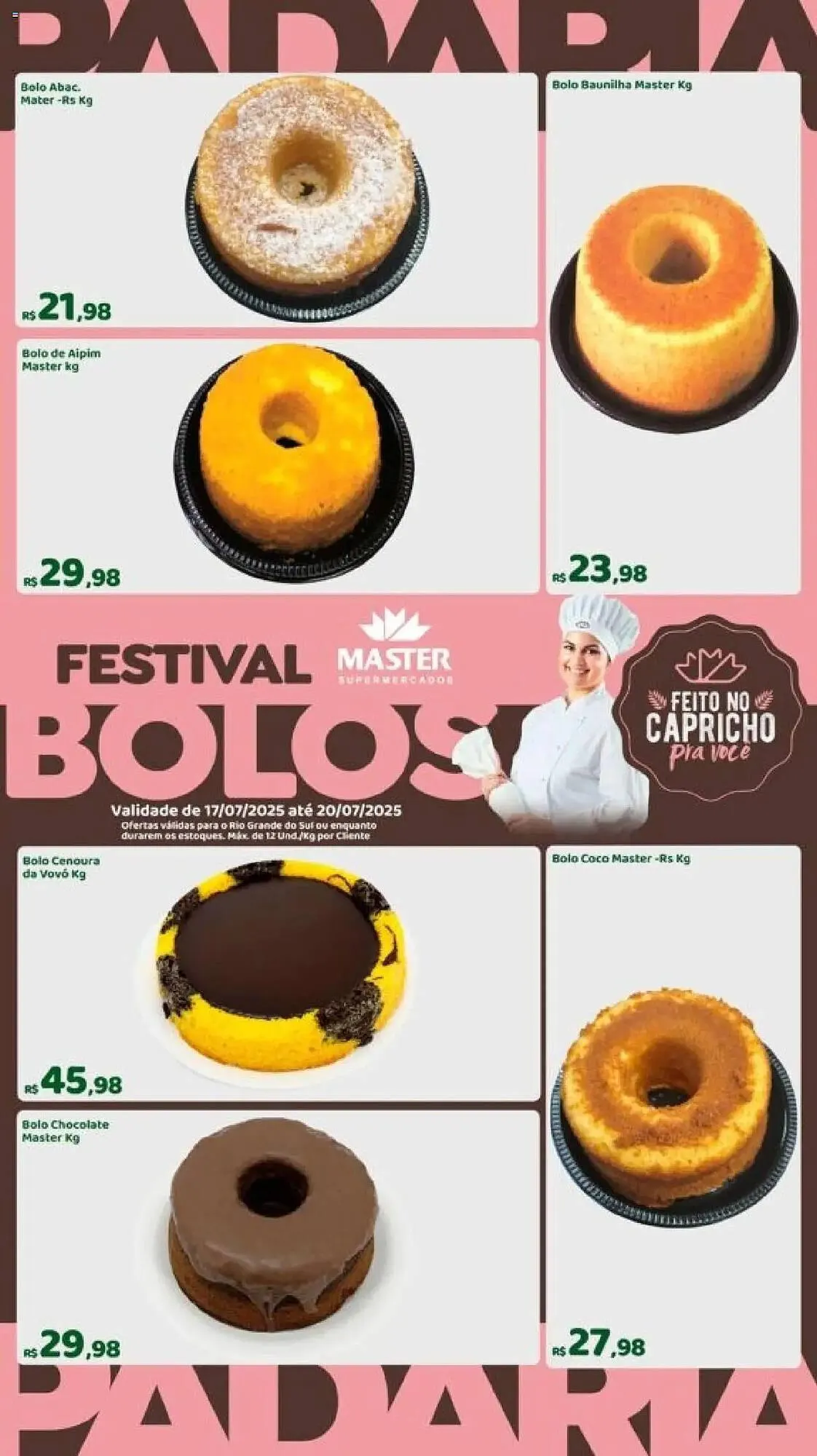 Encarte de Catálogo Master Supermercados 17 de julho até 20 de julho 2025 - Pagina 1