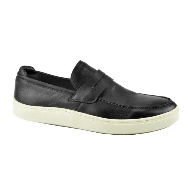 Tênis Masculino Slip On Preto Couro