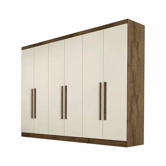 Guarda-Roupa / Roupeiro 100% MDF Mademarcs Oslo, 6 Portas, 4 Gavetas