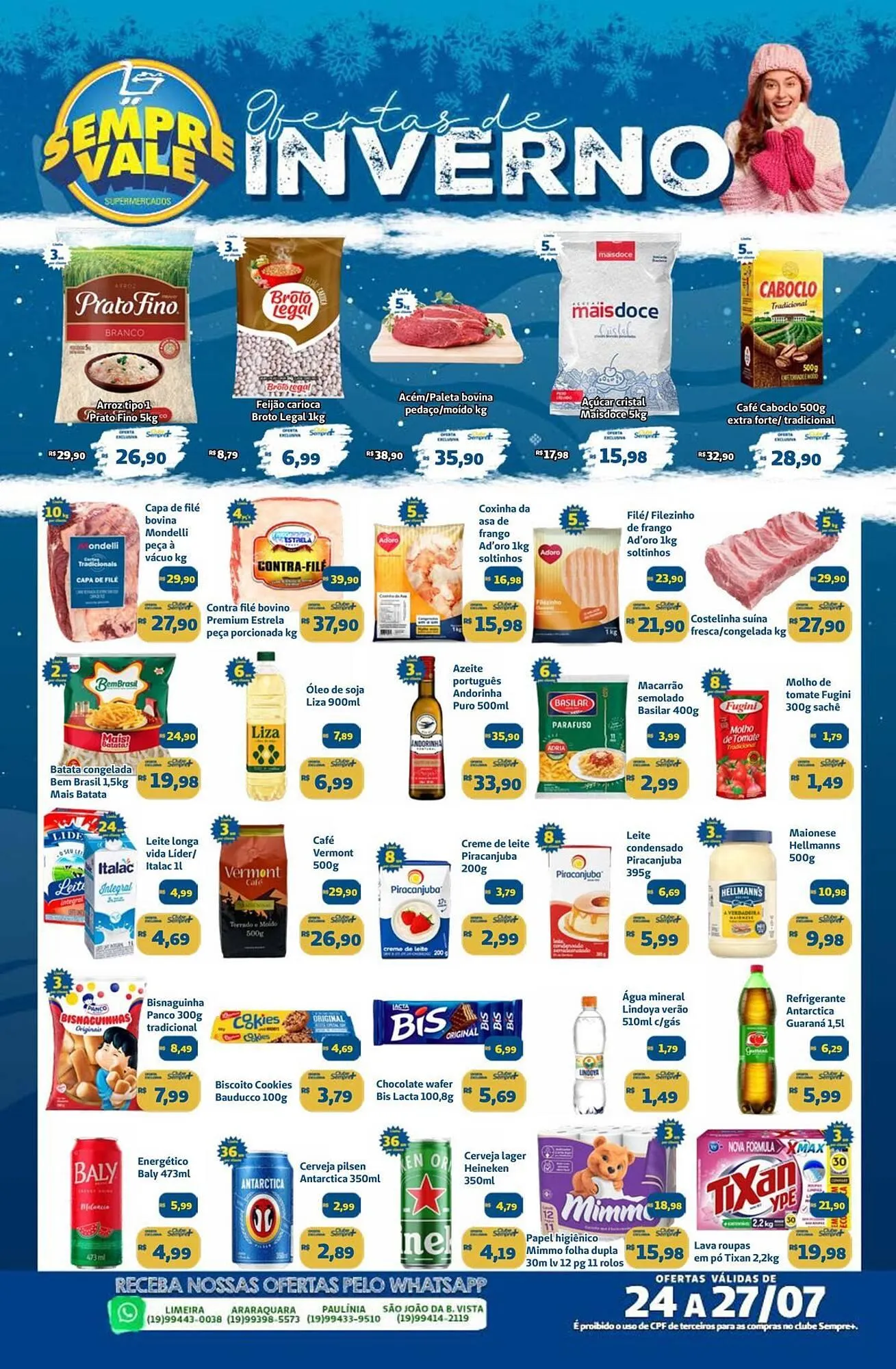 Encarte de Catálogo Sempre Vale Supermercados 24 de julho até 27 de julho 2025 - Pagina 1