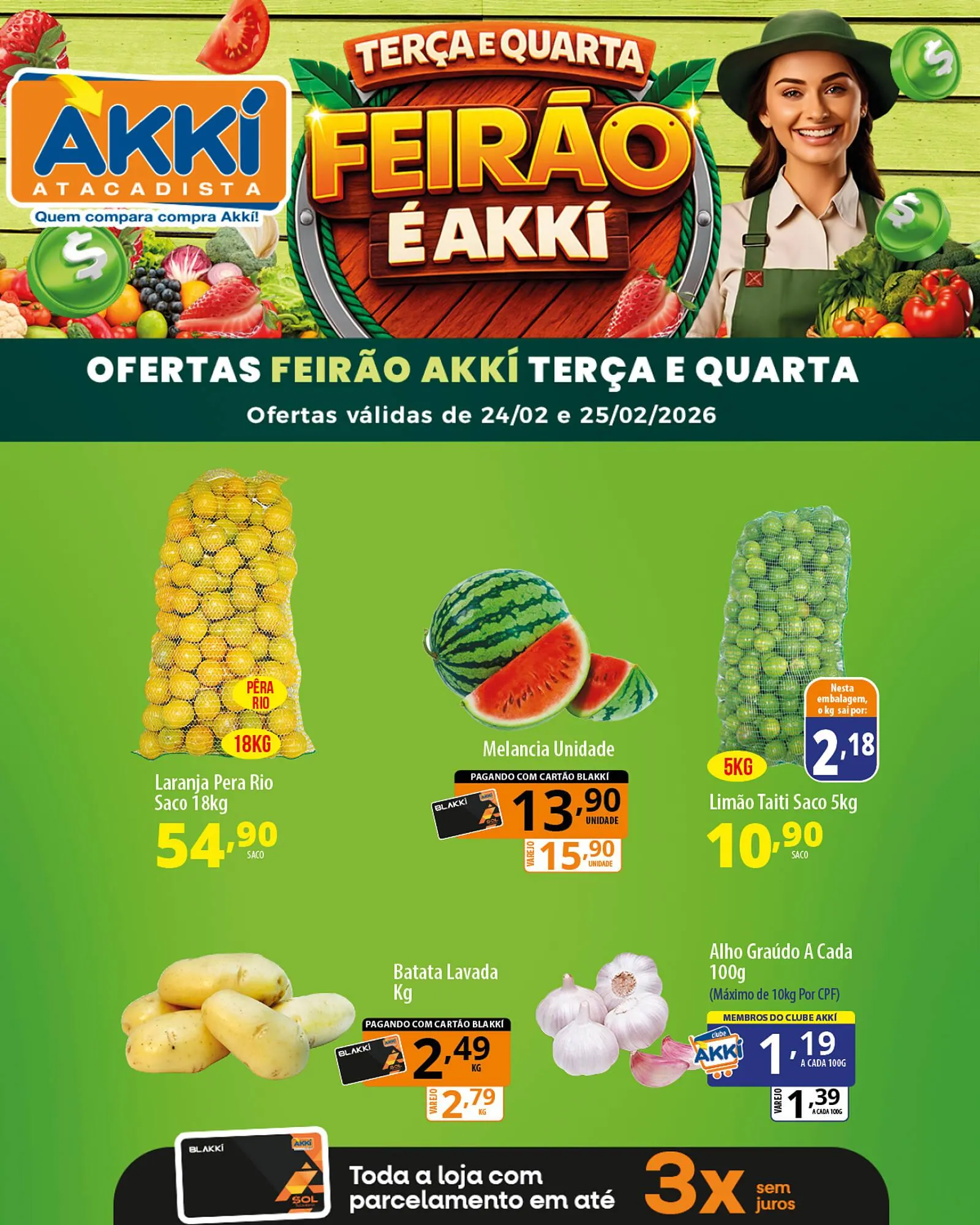 Encarte de Folheto Akki Atacadista 25 de fevereiro até 25 de fevereiro 2026 - Pagina 1