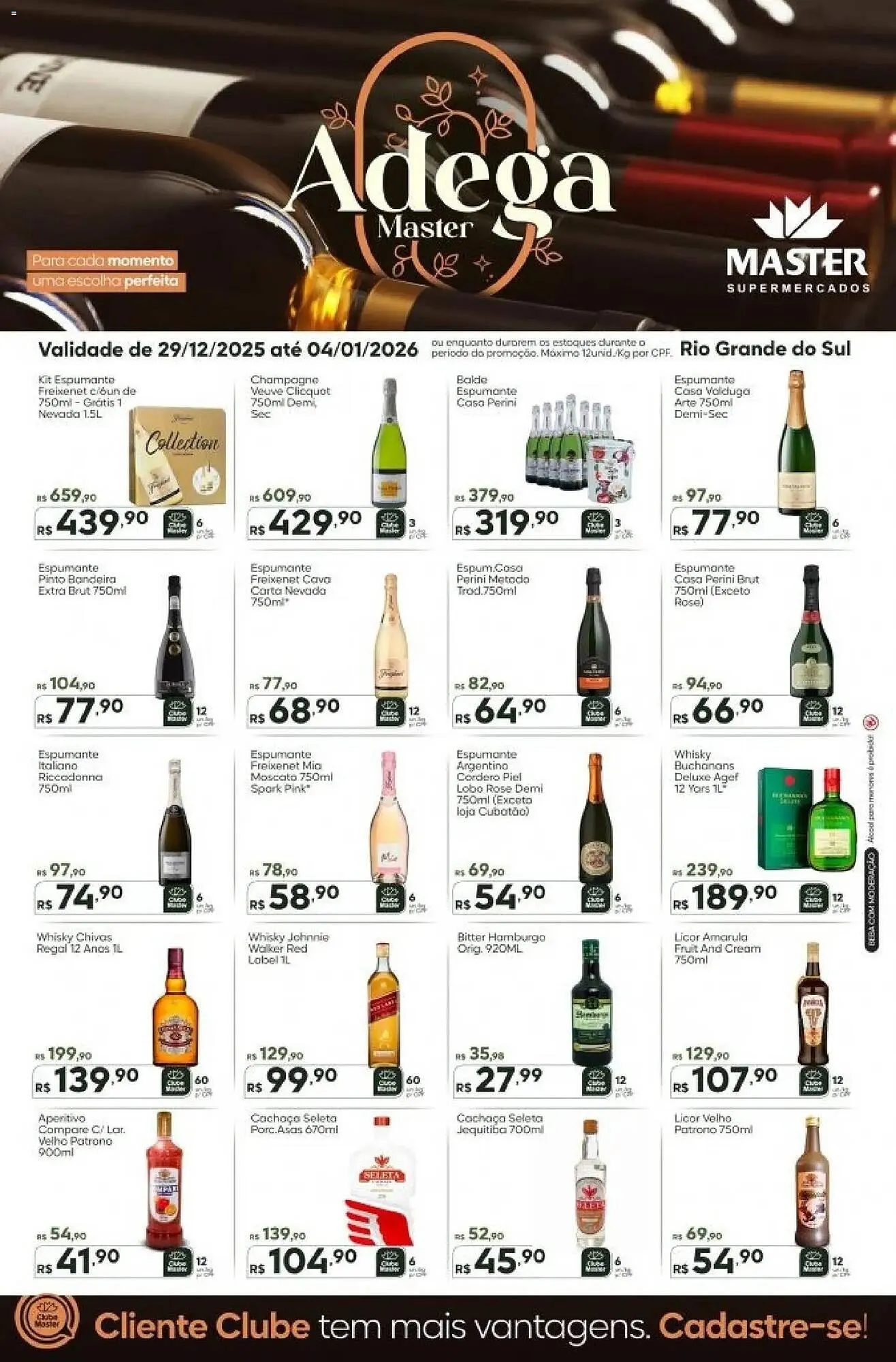 Encarte de Folheto Master Supermercados 29 de dezembro até 4 de janeiro 2026 - Pagina 1