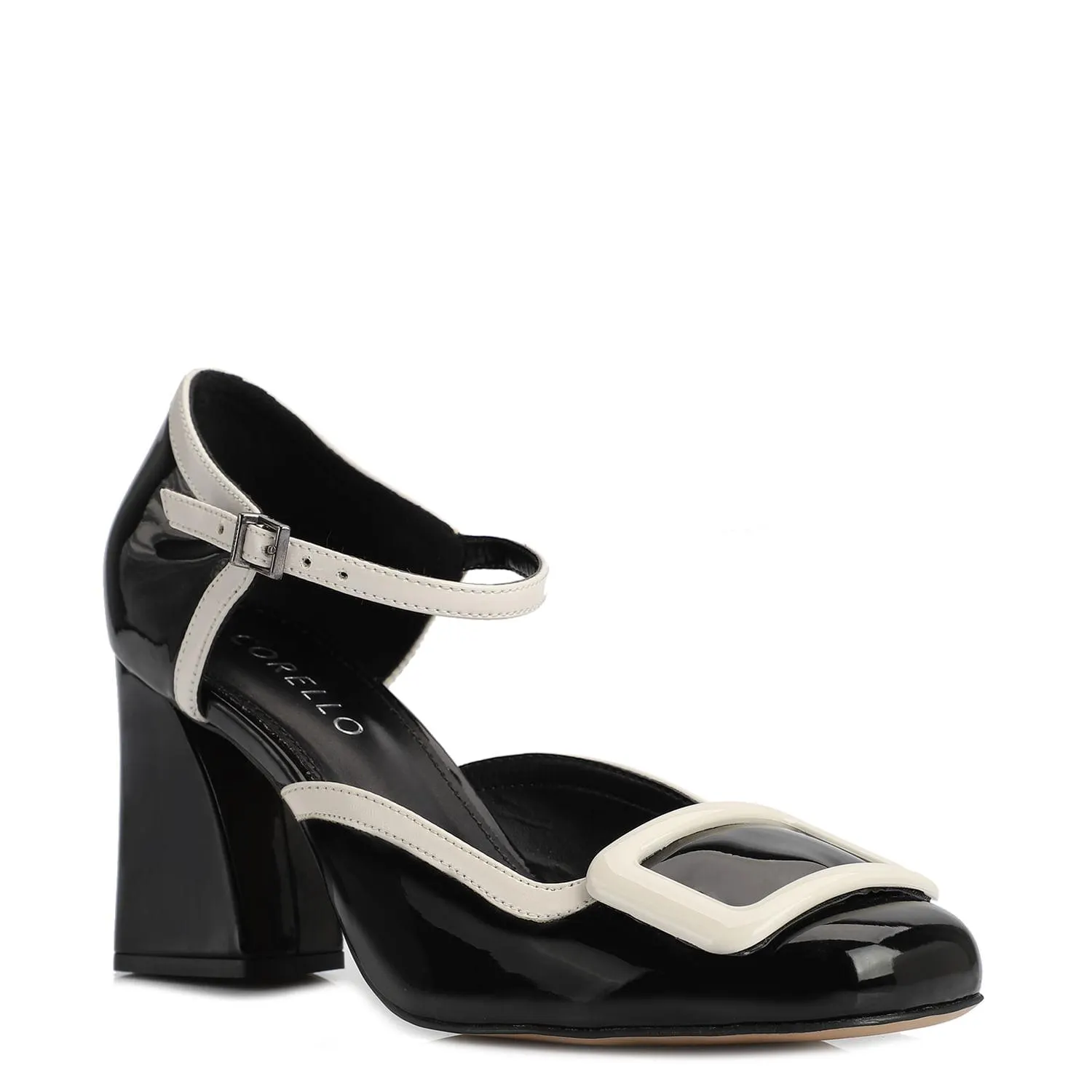 Scarpin Alt Preto/Branco
