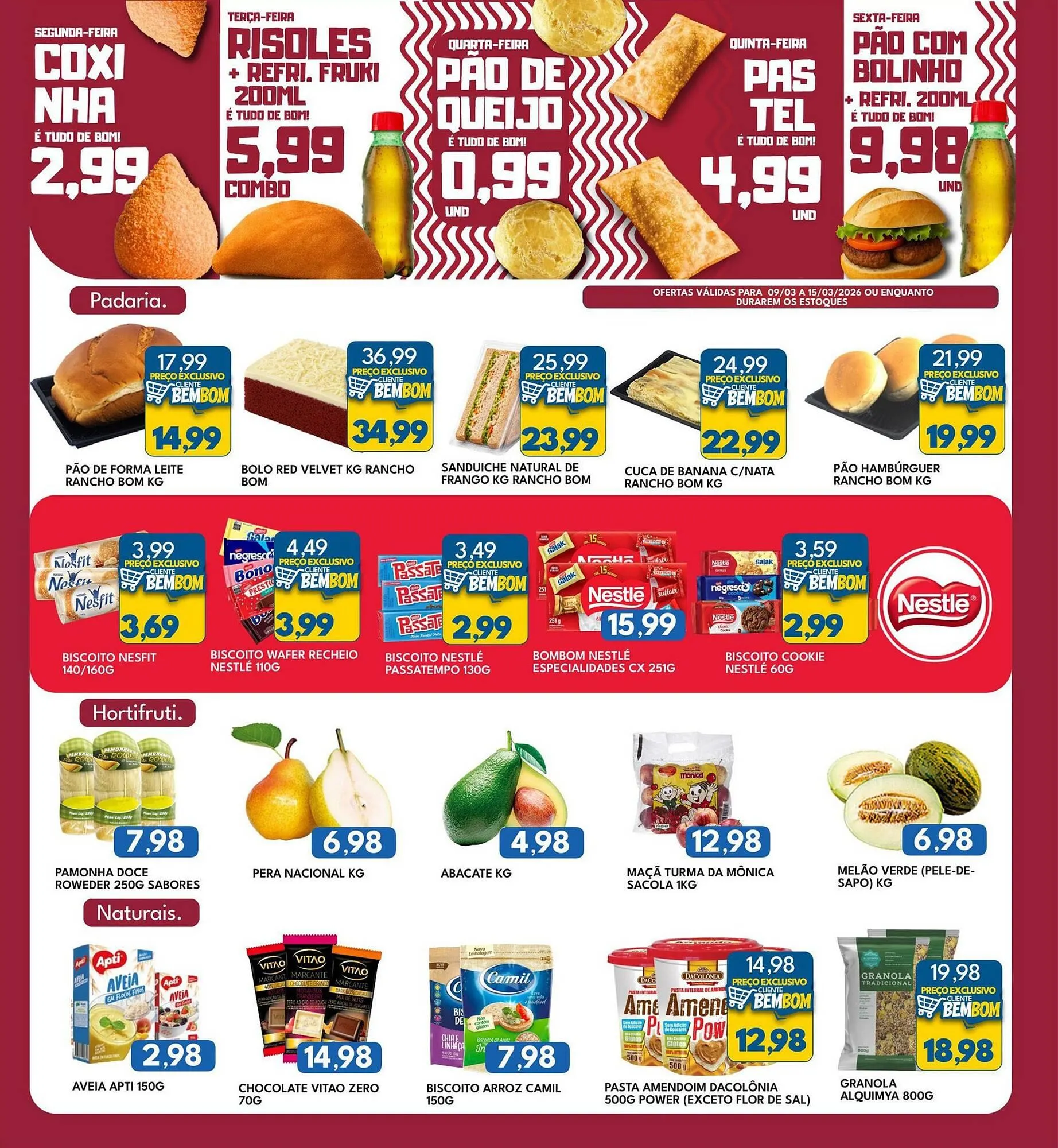 Encarte de Catálogo Rancho Bom Supermercados 9 de março até 15 de março 2026 - Pagina 5