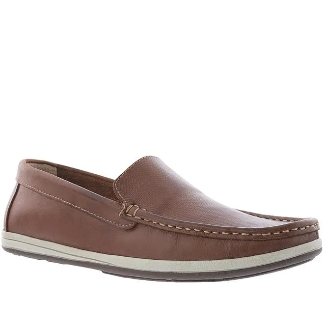 Mocassim Woche Texturizado Couro Caramelo