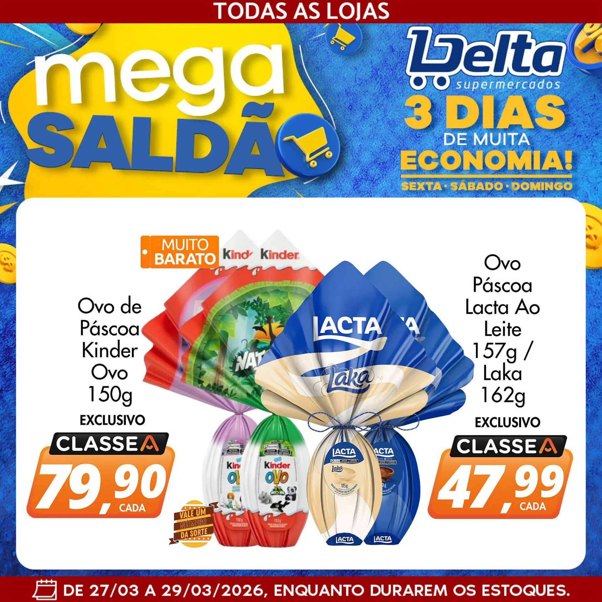 Encarte de Catálogo Delta Supermercados 27 de março até 29 de março 2026 - Pagina 1