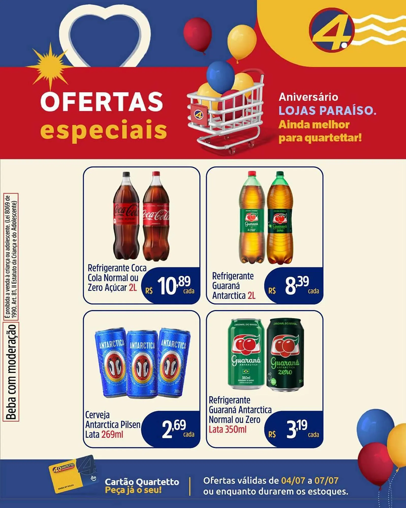 Encarte de Catálogo Quartetto Supermercados 4 de julho até 7 de julho 2025 - Pagina 4