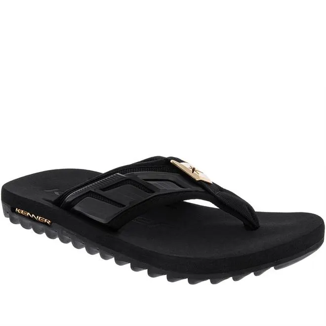 Chinelo Kenner Kivah Tecido Preto