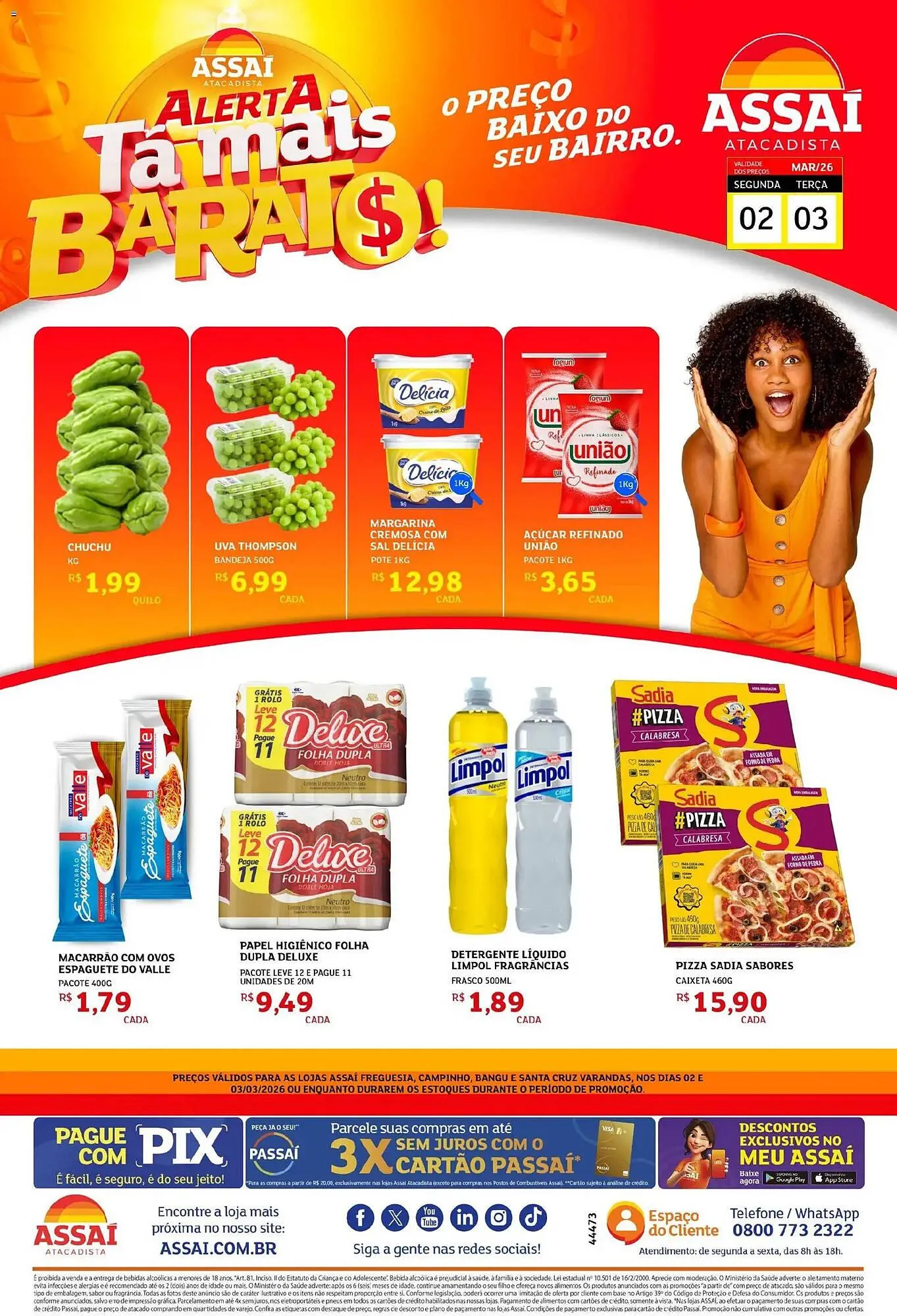 Encarte de Encarte Assaí Atacadista 2 de março até 3 de março 2026 - Pagina 1