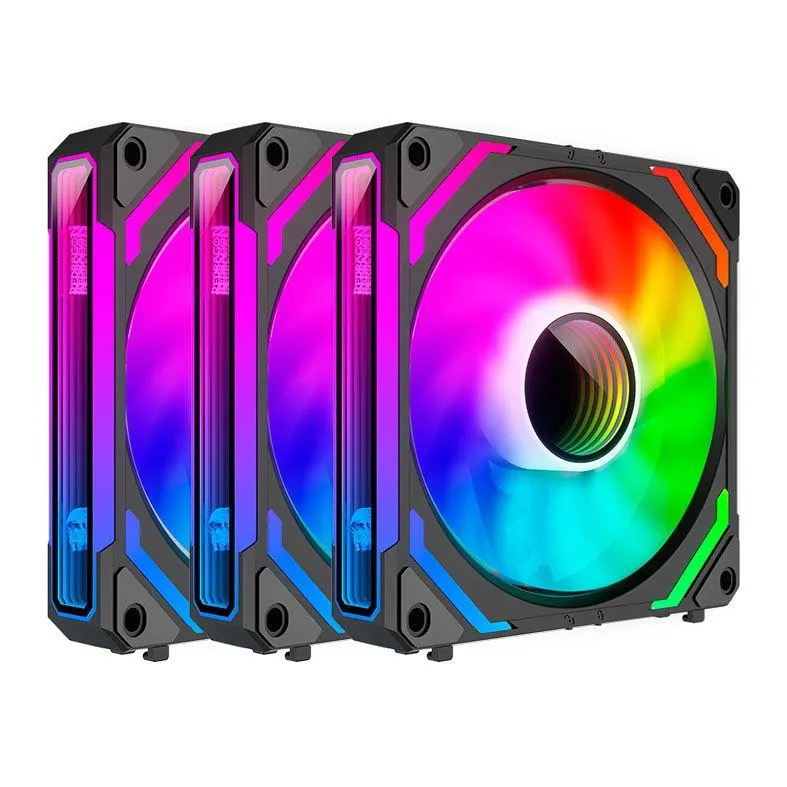 Kit Ventoinhas Redragon Infinity Mirror, ARGB, 3x120mm, Preto, GC-F012