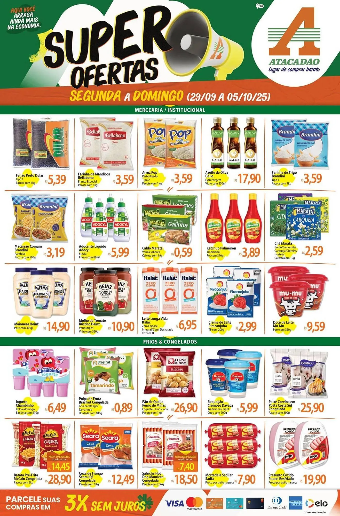 Encarte de Folheto Atacadão 29 de setembro até 5 de outubro 2025 - Pagina 1