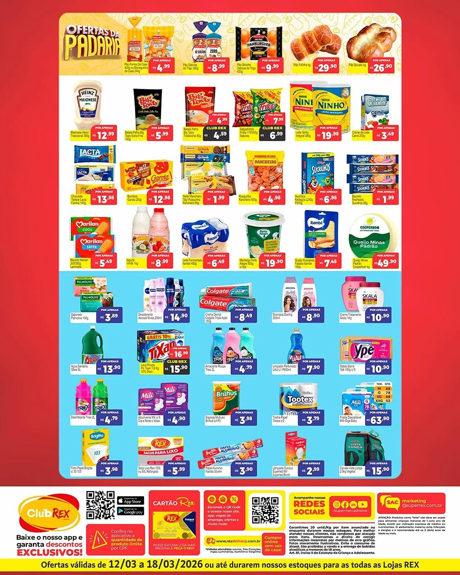 Encarte de Catálogo Supermercados Rex 12 de março até 18 de março 2026 - Pagina 2
