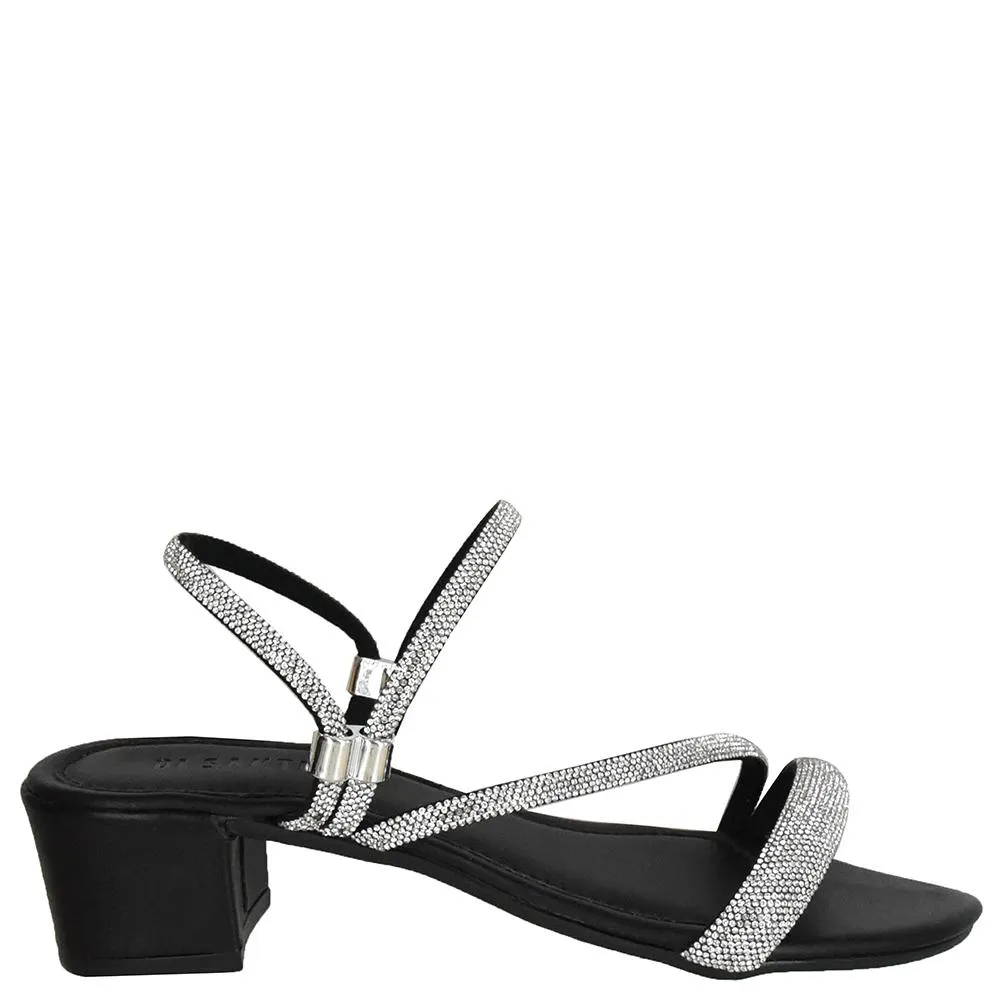 SANDALIA SALTO BLOCO STRASS REGULADOR DI SANTINNI