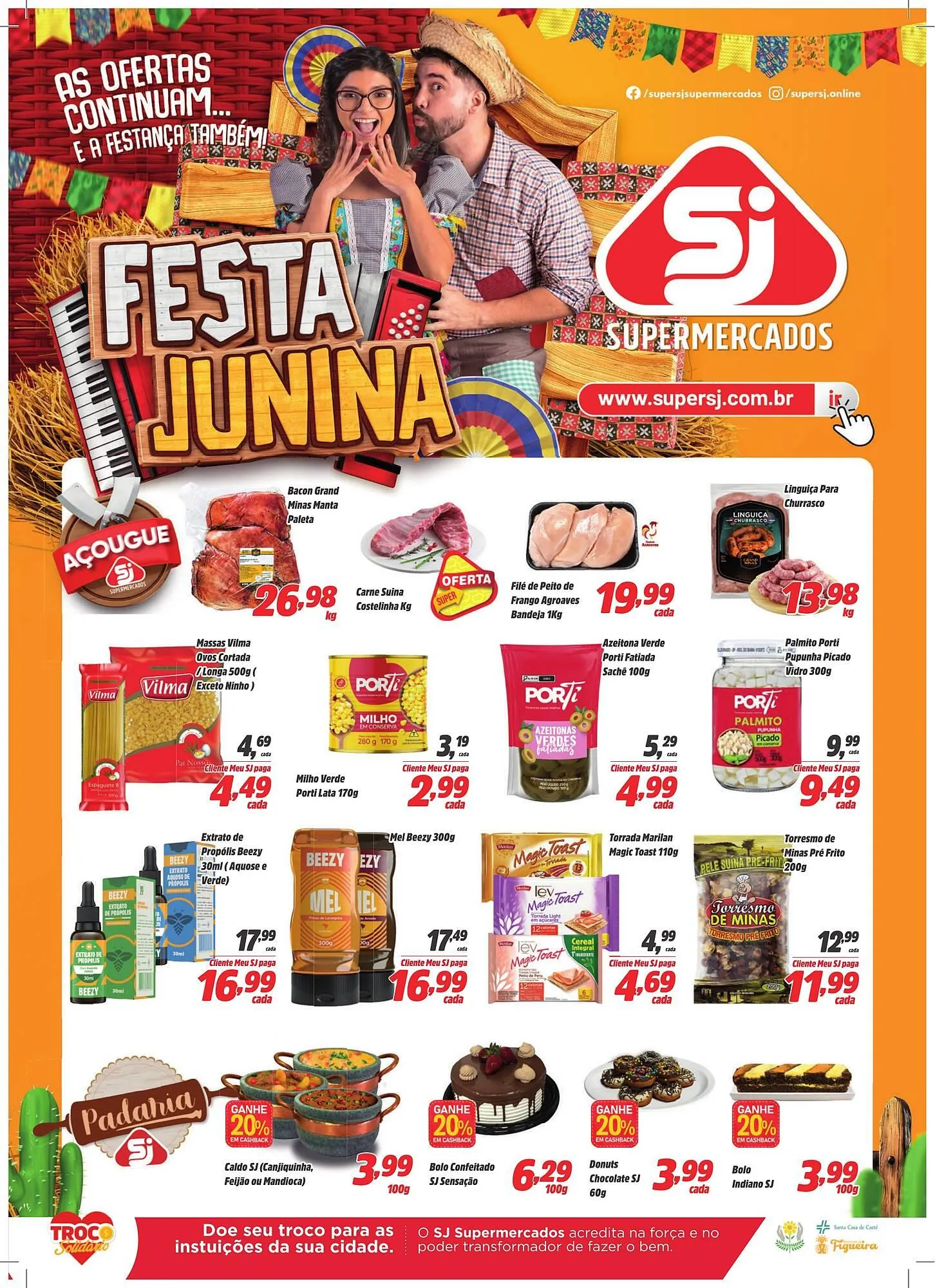 Encarte de Catálogo Sj Supermercados 26 de junho até 7 de julho 2025 - Pagina 1