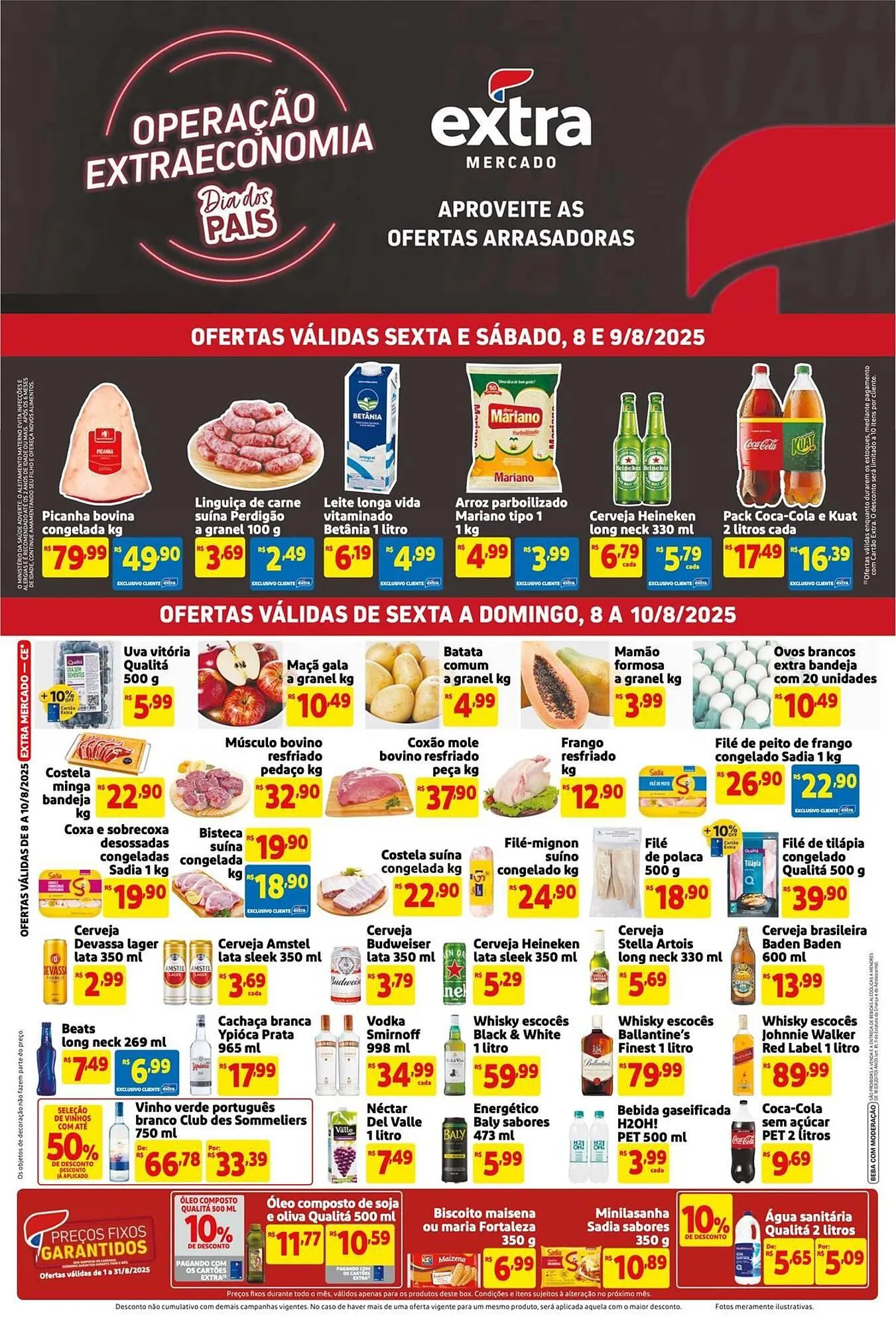 Encarte de Catálogo Mercado Extra 8 de agosto até 31 de agosto 2025 - Pagina 1