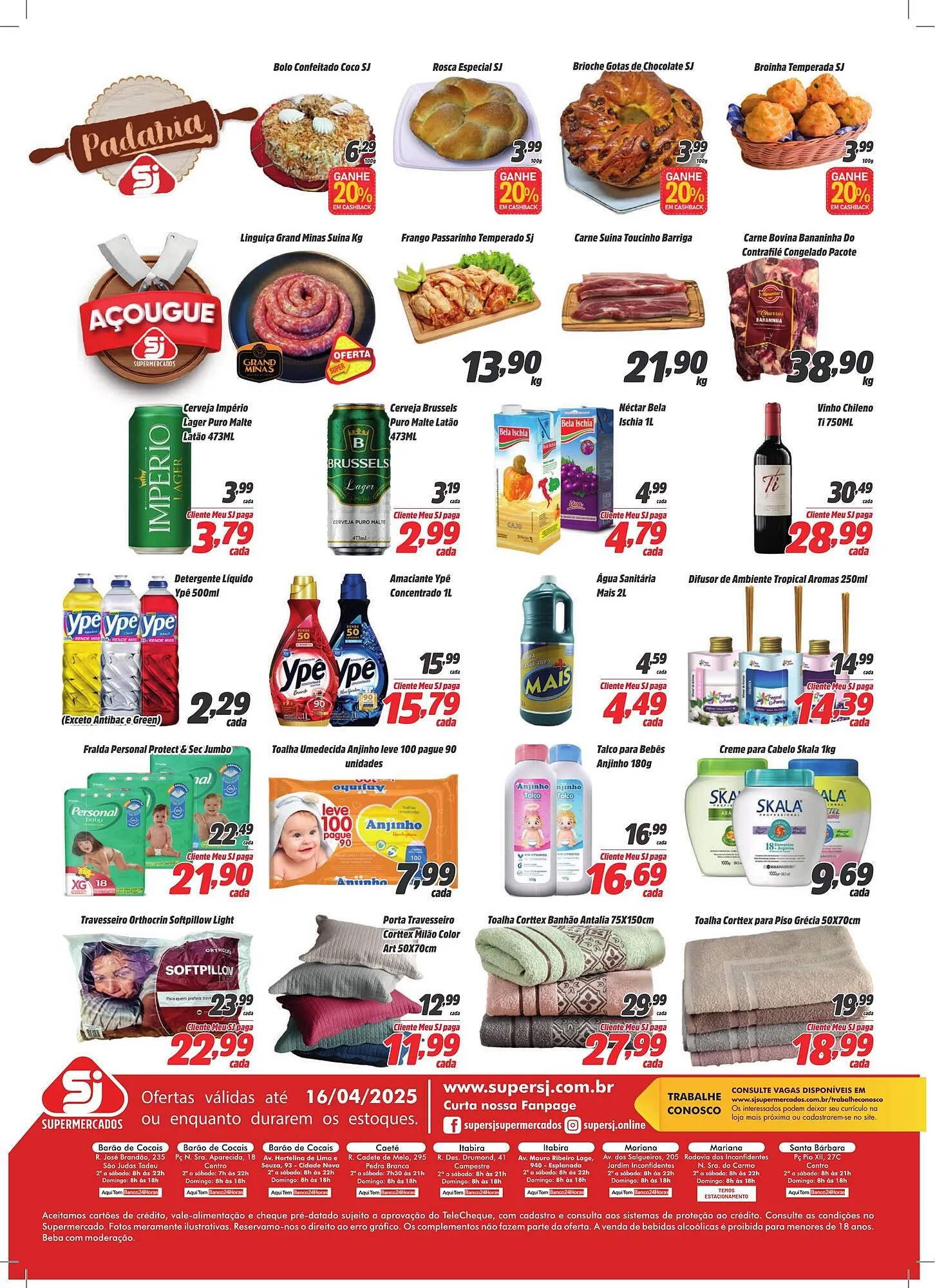 Encarte de Catálogo Sj Supermercados 3 de abril até 16 de abril 2025 - Pagina 2