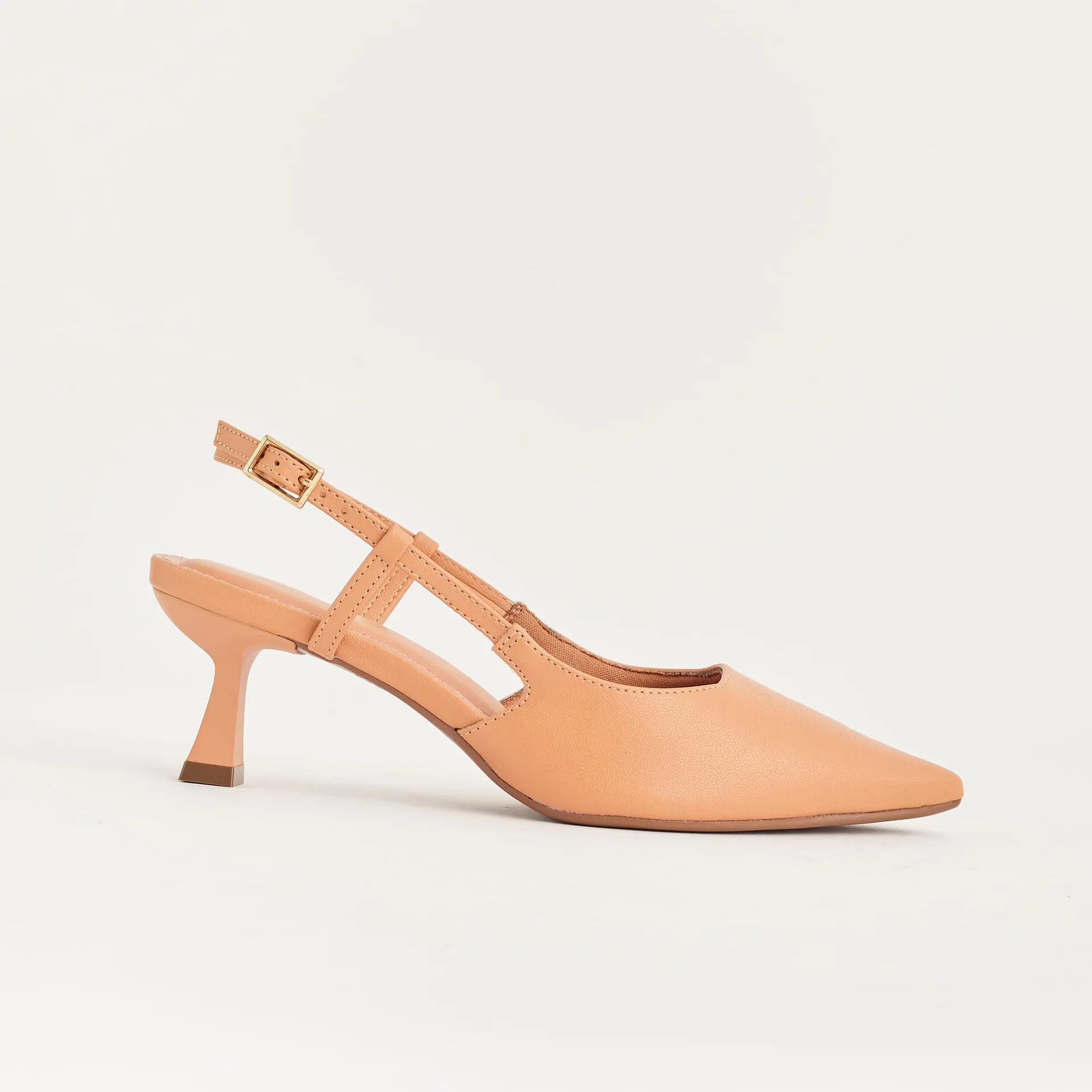 Scarpin bico fino slingback napa - ROSADO