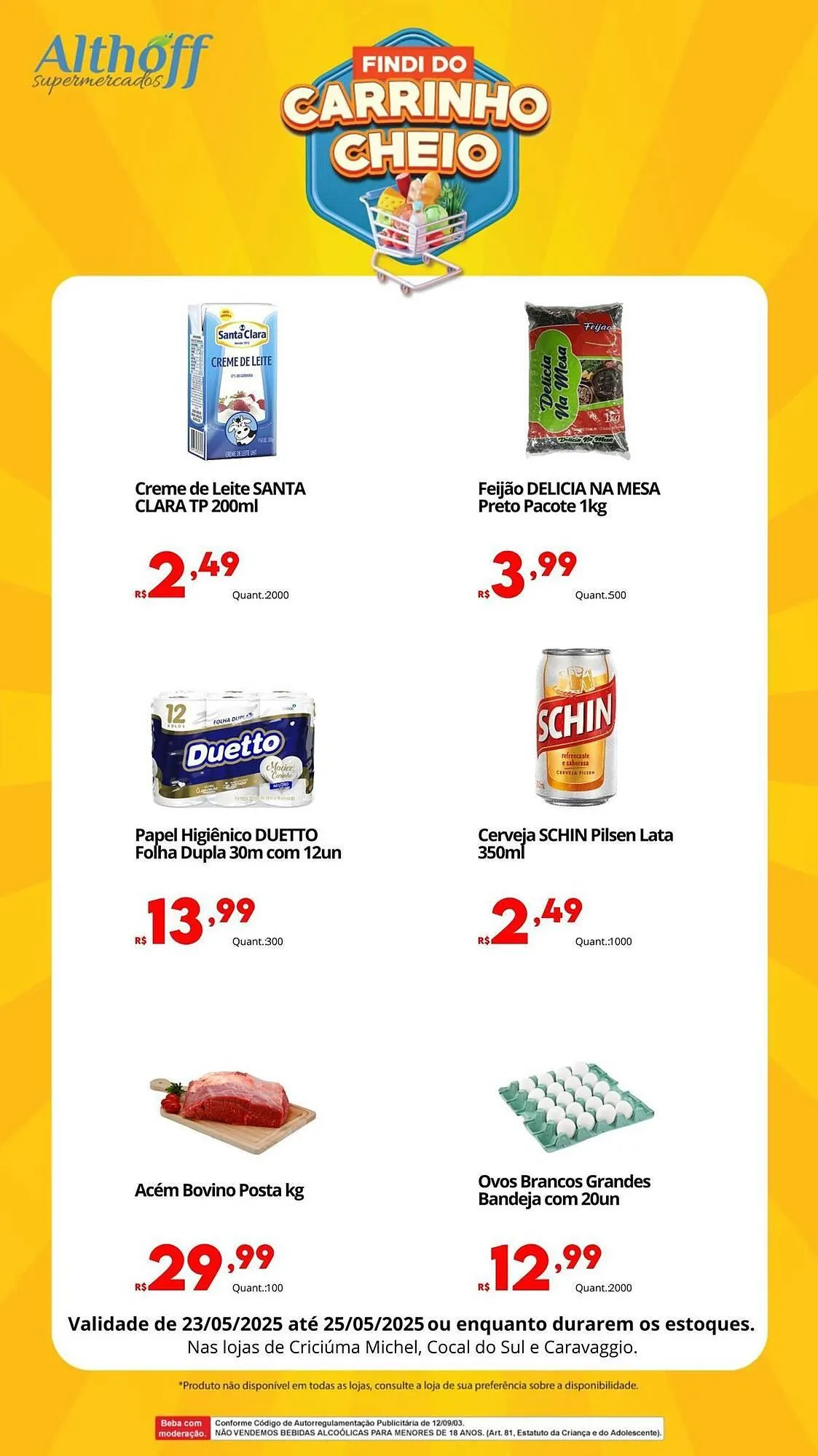 Encarte de Catálogo Althoff Supermercados 23 de maio até 25 de maio 2025 - Pagina 1