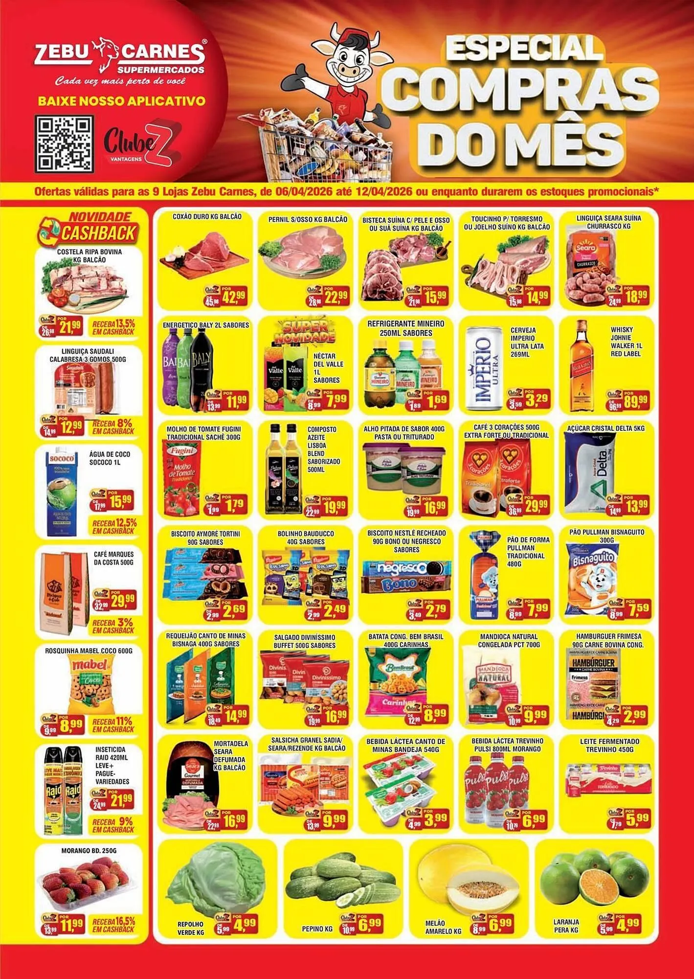 Encarte de Catálogo Zebu Carnes Supermercados 6 de abril até 12 de abril 2026 - Pagina 1
