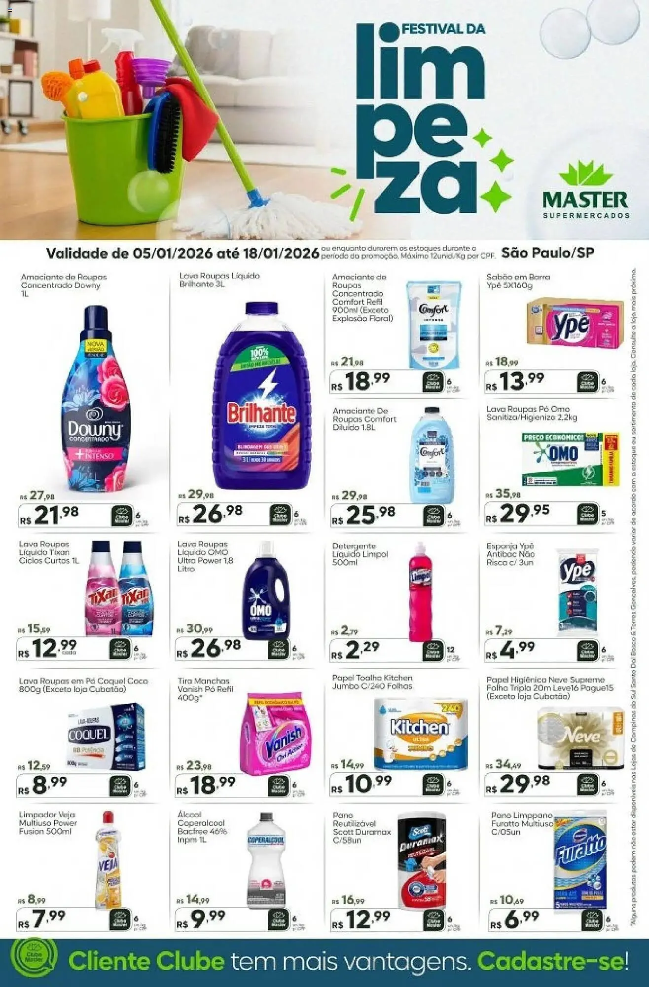 Encarte de Folheto Master Supermercados 5 de janeiro até 18 de janeiro 2026 - Pagina 1