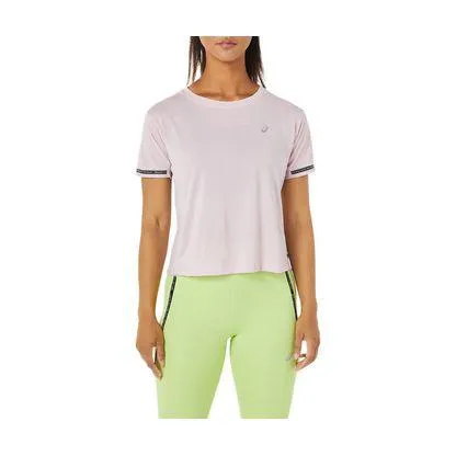 Camiseta ASICS Race Crop - Feminina - Rosa