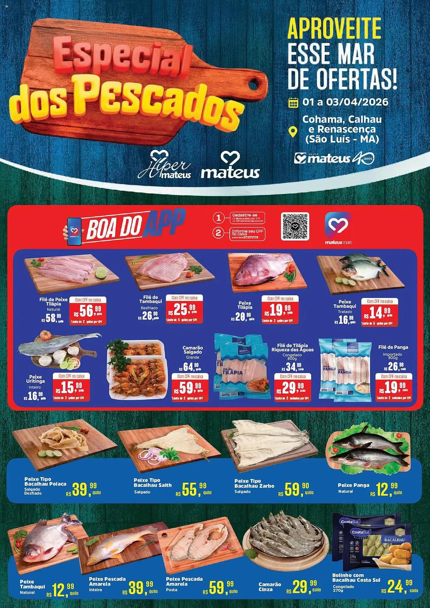 Encarte de Catálogo Supermercados Mateus 1 de abril até 4 de abril 2026 - Pagina 1