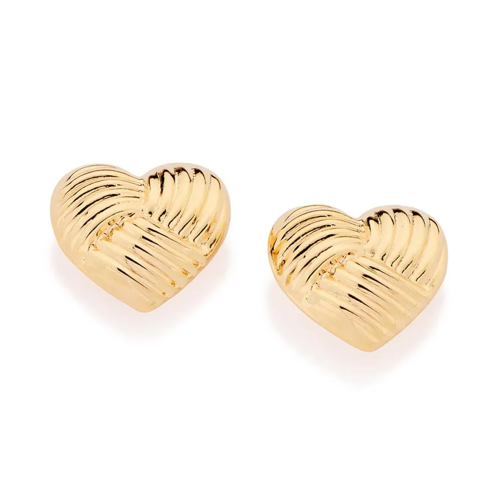 BRINCO CORAÇÃO ABAULADO E TEXTURIZADO BANHADO A OURO 18K - TAM.ÚNICO 5274920000