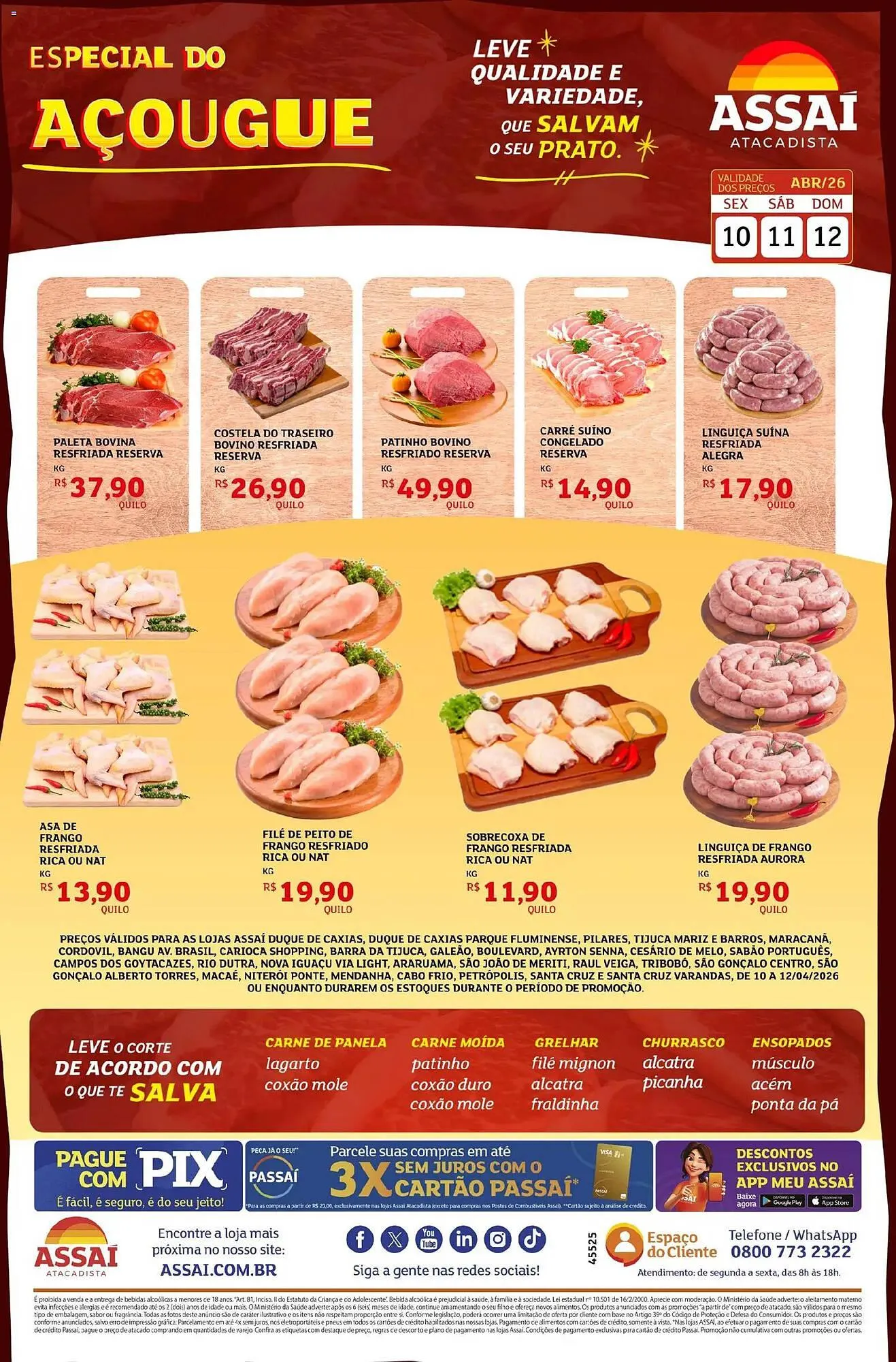 Encarte de Encarte Assaí Atacadista 10 de abril até 12 de abril 2026 - Pagina 1