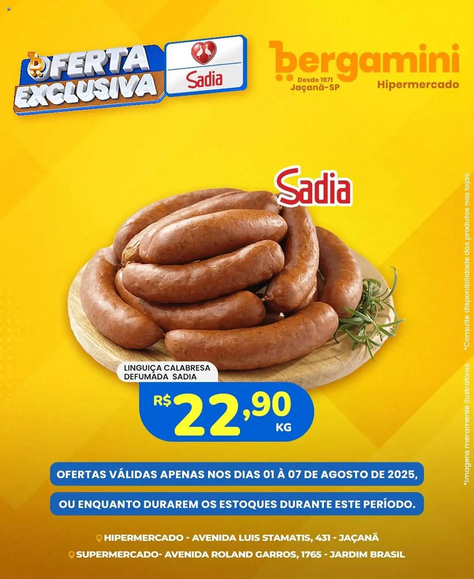 Encarte de Catálogo Supermercado Bergamini 4 de agosto até 7 de agosto 2025 - Pagina 1
