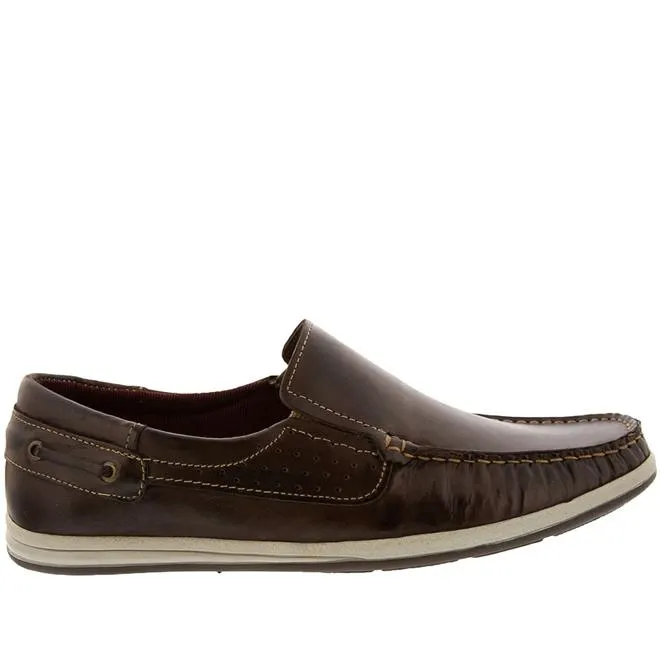 Mocassim Woche Perfuros Couro Marrom