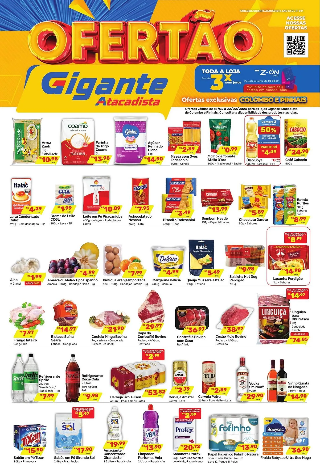 Encarte de Encarte Gigante Atacadista 18 de fevereiro até 22 de fevereiro 2026 - Pagina 1