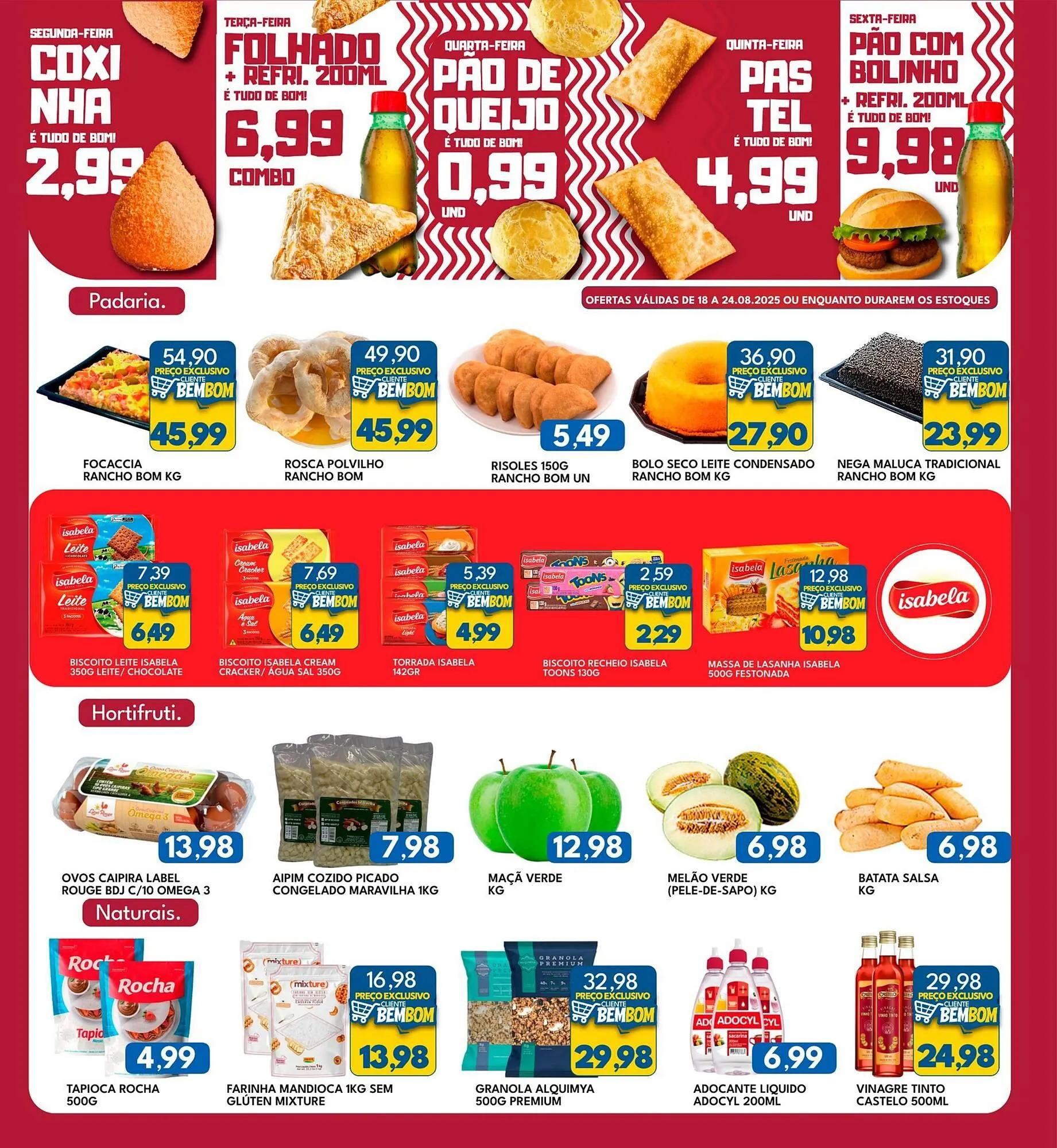 Encarte de Catálogo Rancho Bom Supermercados 18 de agosto até 24 de agosto 2025 - Pagina 4