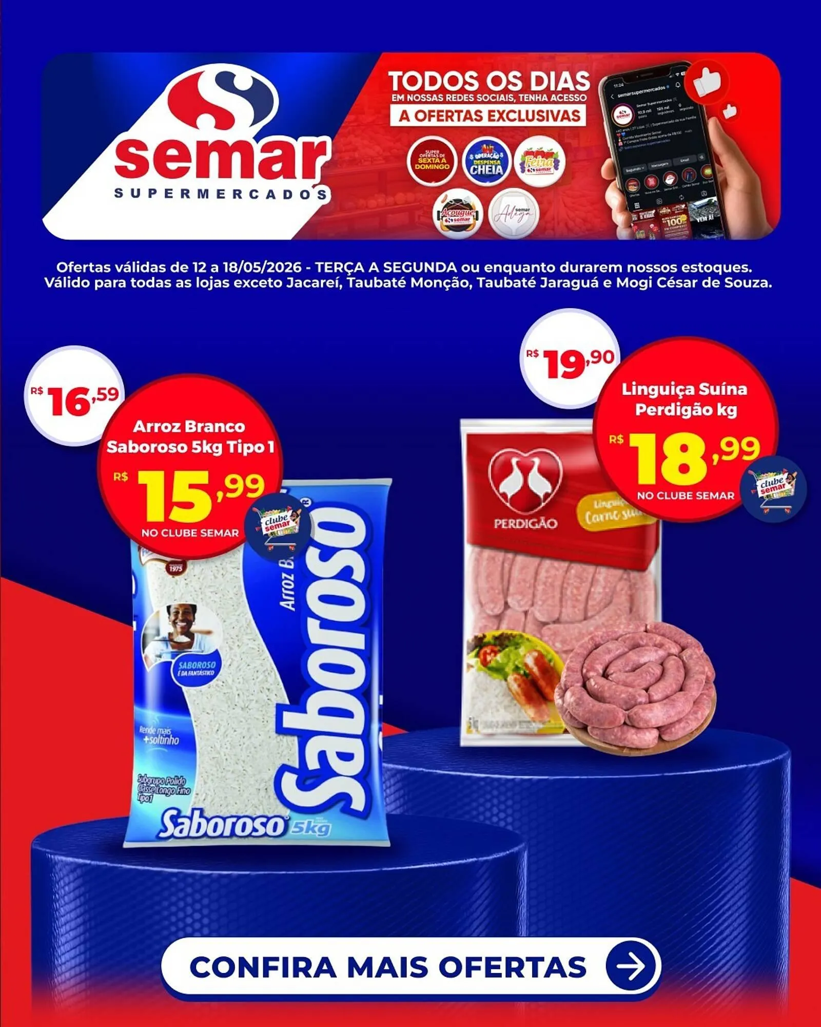 Encarte de Folheto Semar Supermercado 12 de maio até 18 de maio 2026 - Pagina 1