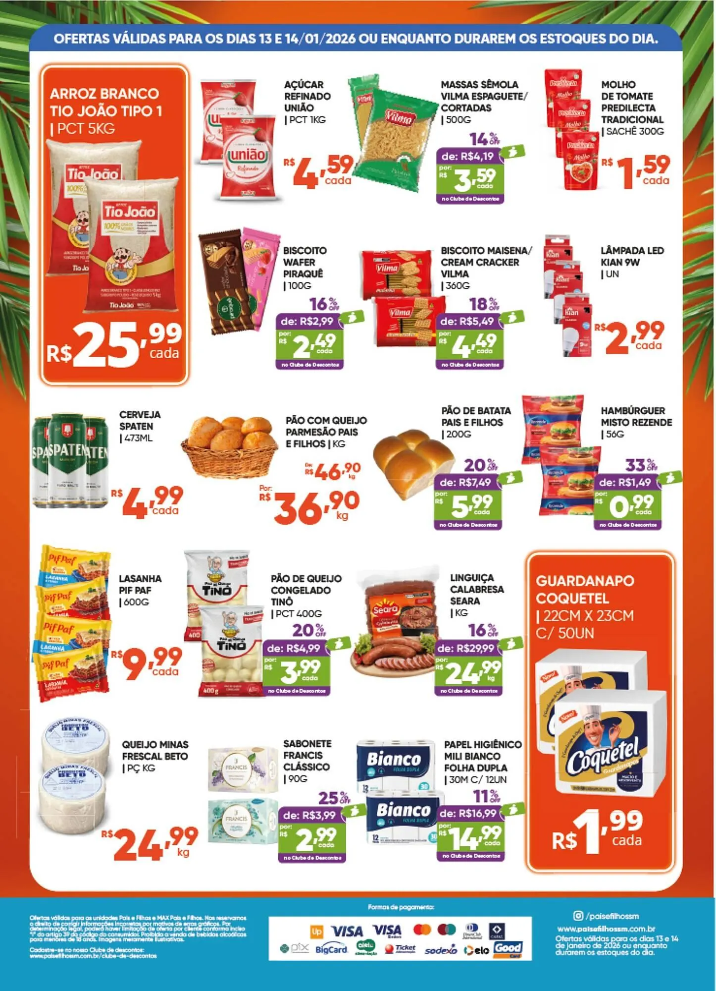 Encarte de Catálogo Pais e Filhos Supermercados 13 de janeiro até 14 de janeiro 2026 - Pagina 2