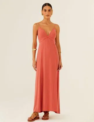 Vestido Midi Costas Amarração