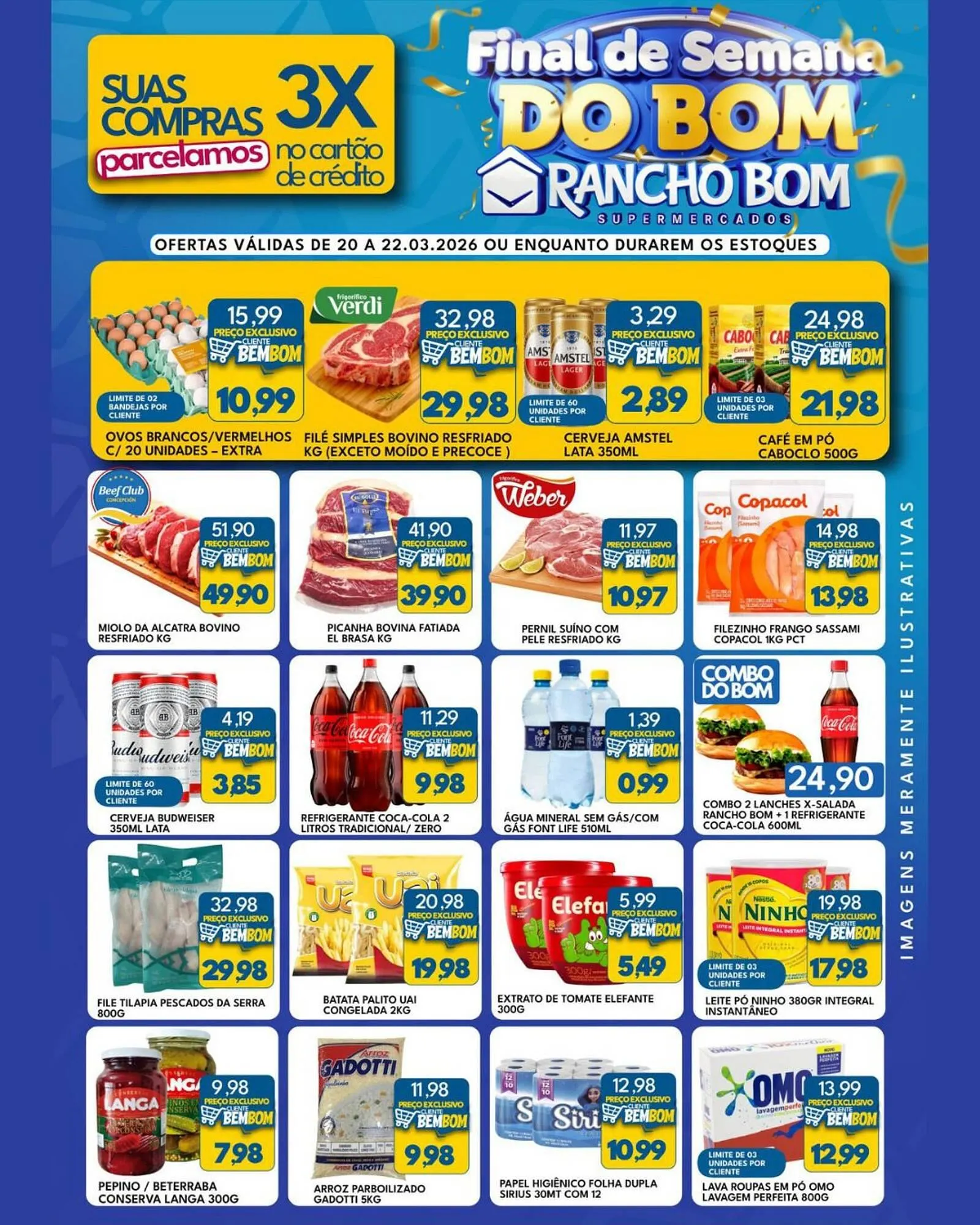 Encarte de Catálogo Rancho Bom Supermercados 20 de março até 22 de março 2026 - Pagina 1