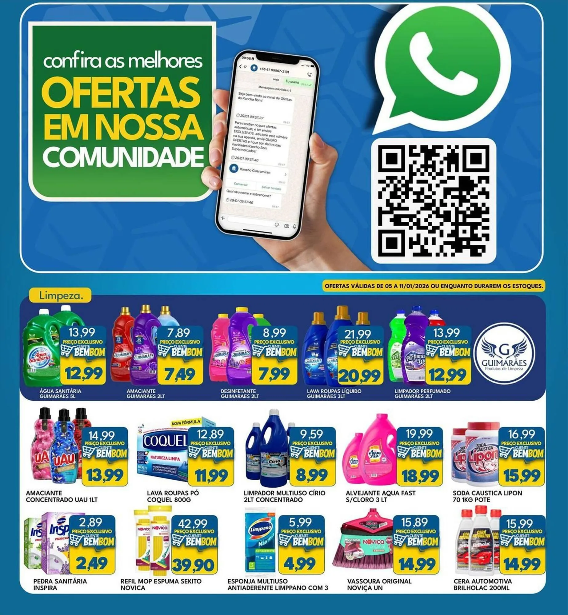 Encarte de Catálogo Rancho Bom Supermercados 5 de janeiro até 11 de janeiro 2026 - Pagina 1