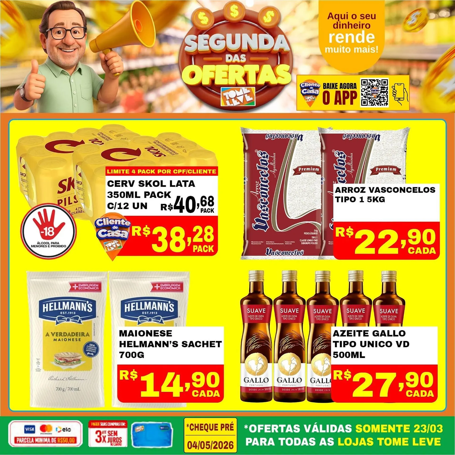 Encarte de Catálogo Tome Leve 23 de março até 23 de março 2026 - Pagina 1