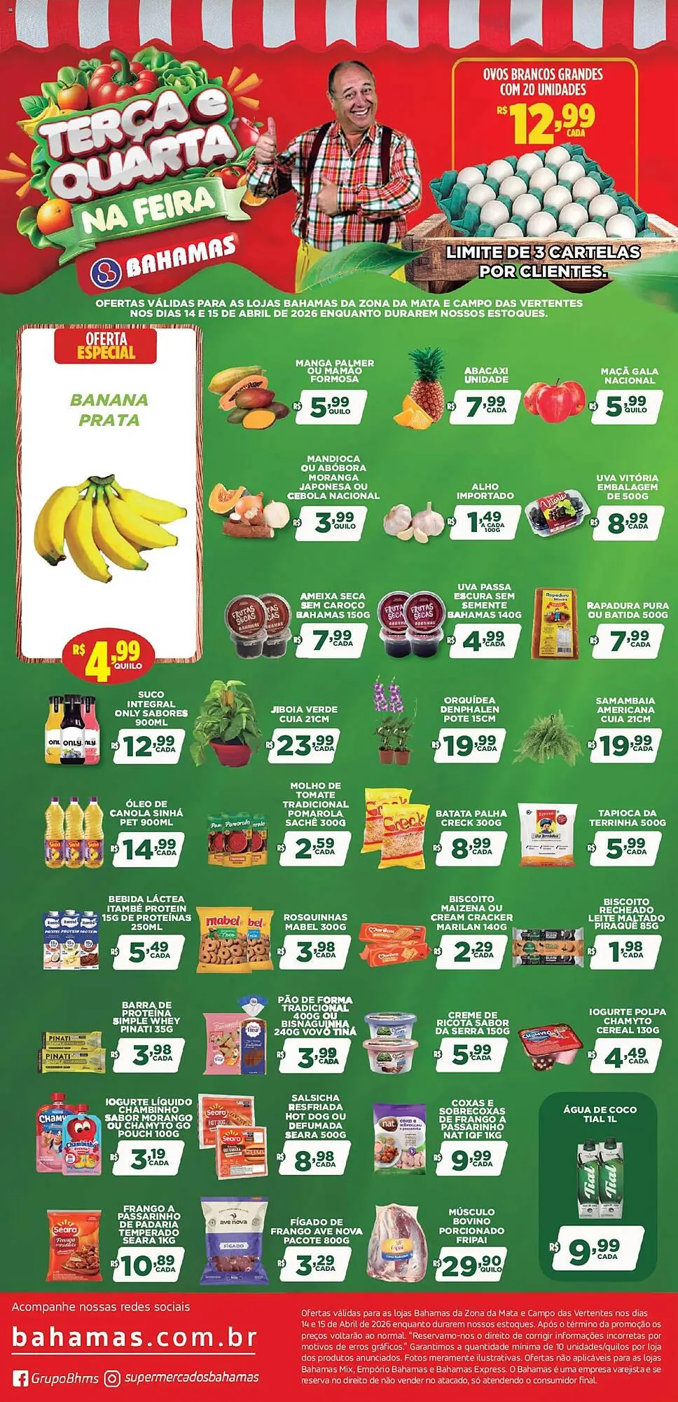 Encarte de Catálogo Bahamas Supermercados 14 de abril até 15 de abril 2026 - Pagina 1