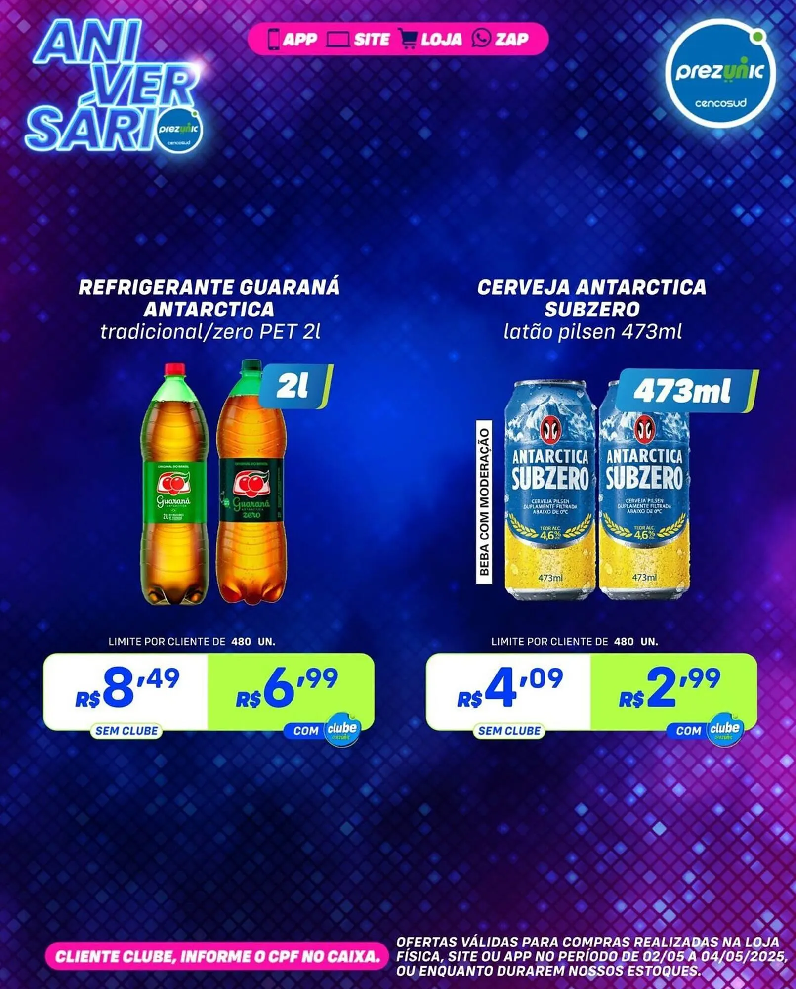 Encarte de Catálogo Prezunic 2 de maio até 4 de maio 2025 - Pagina 1