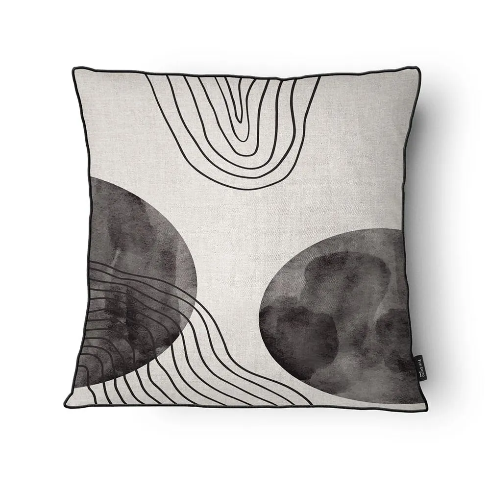 Capa Almofada Essência ES24111C Veludo Com Cordão Abstrata Cinza 43x43cm ES24111C - Tuti Gottô