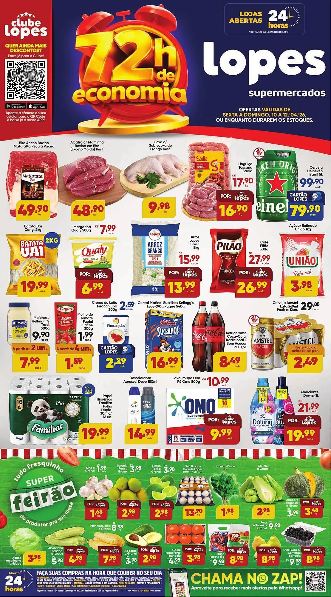 Encarte de Folheto Lopes Supermercados 10 de abril até 12 de abril 2026 - Pagina 1