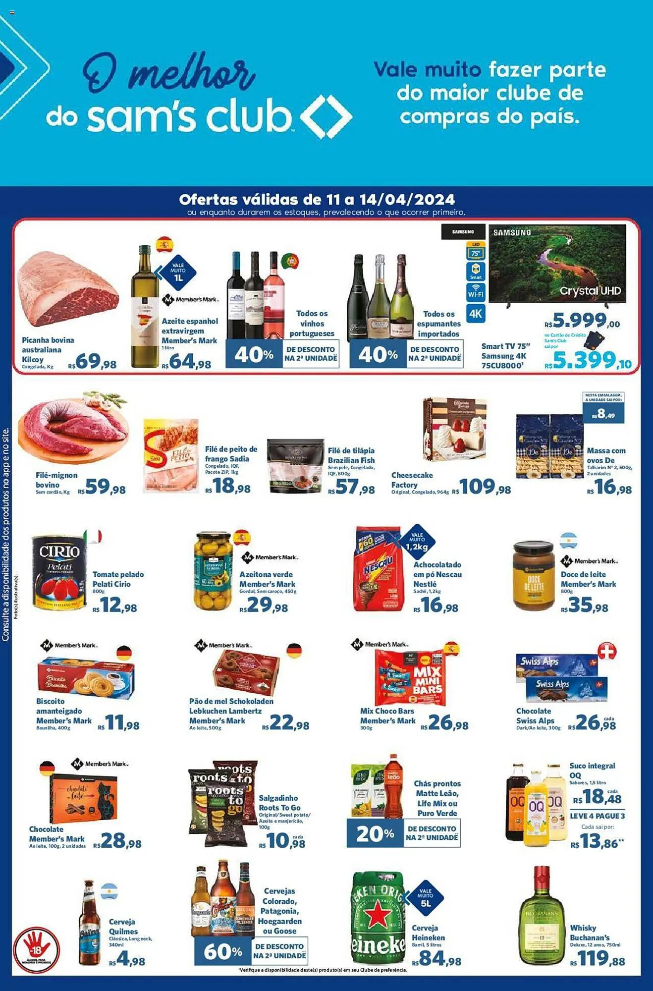 Encarte de Catálogo Sam's Club 11 de abril até 14 de abril 2024 - Pagina 1