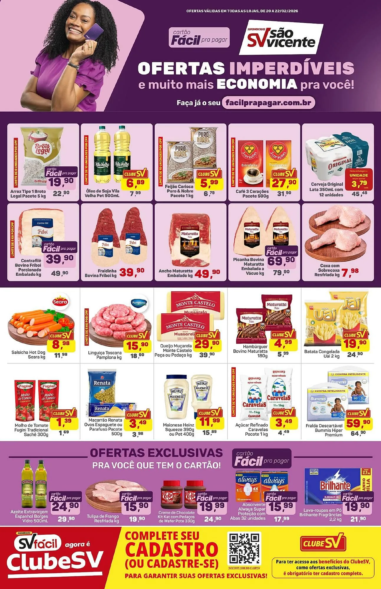 Encarte de Catálogo Supermercados São Vicente 20 de fevereiro até 22 de fevereiro 2026 - Pagina 1