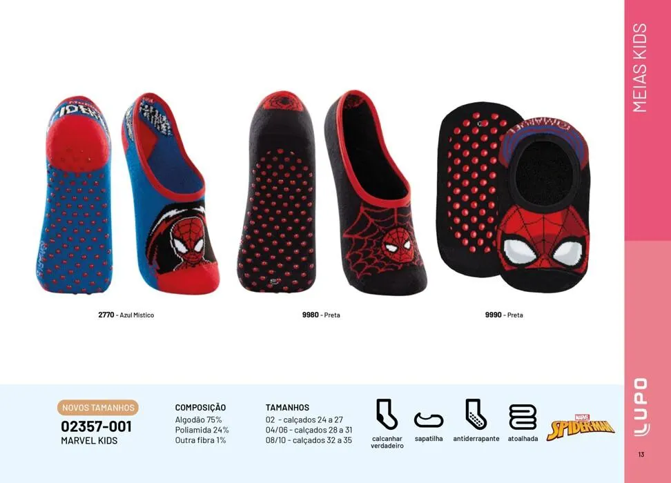 Encarte de Catálogo Meias Kids Verão 2023/24 28 de julho até 31 de dezembro 2024 - Pagina 13
