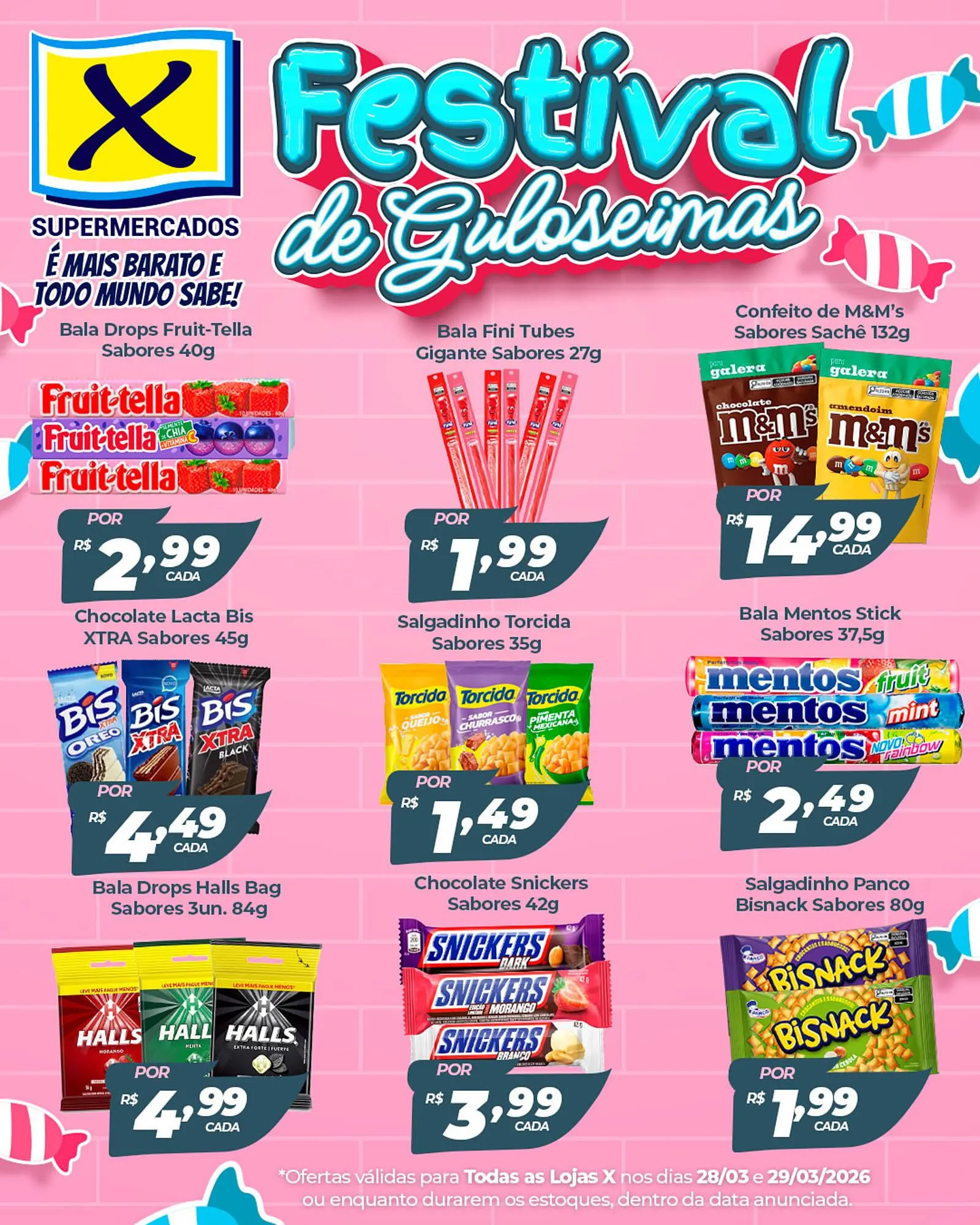 Encarte de Folheto X Supermercados 28 de março até 29 de março 2026 - Pagina 1